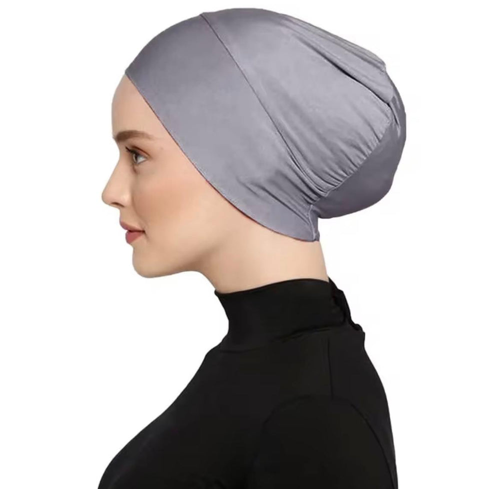 Sous-bonnet en jersey gris